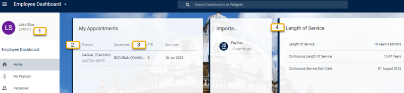 emloyee dashboard home